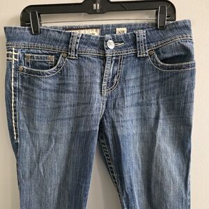 BKE Addison Bootcut Jeans Womens 30R Distressed Stitch Boot Cut Denim